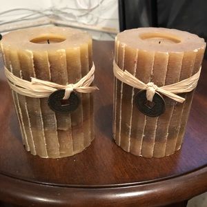 2 pier1 candles. Green